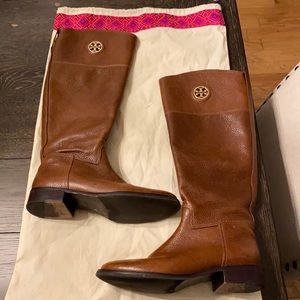 Tory Burch brown riding boots
